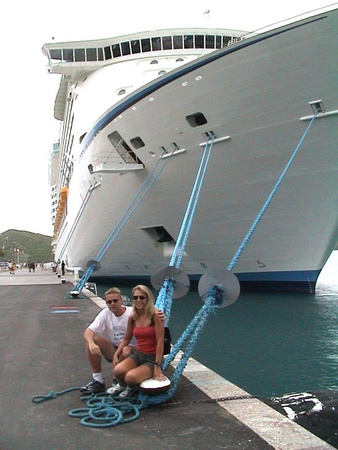 bryan &amp; wendy posing in front of ship at St. Thomas 5-22-01.jpg