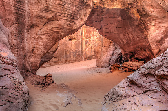 2012 05 Sand Dune Arch in early morning light (click for 2 other versions)